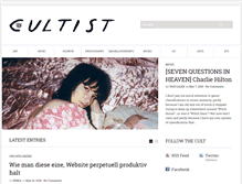 Tablet Screenshot of cultistzine.com
